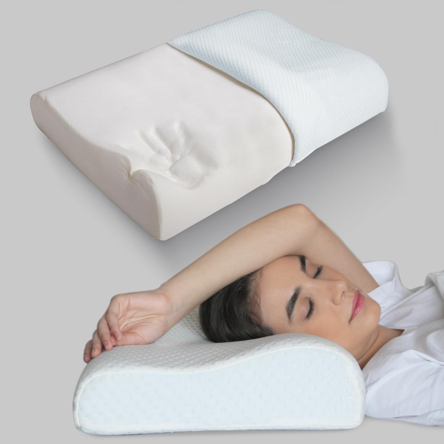Luxury Memory Foam Pillow for Sleep, Neck Support & Cloud Comfort