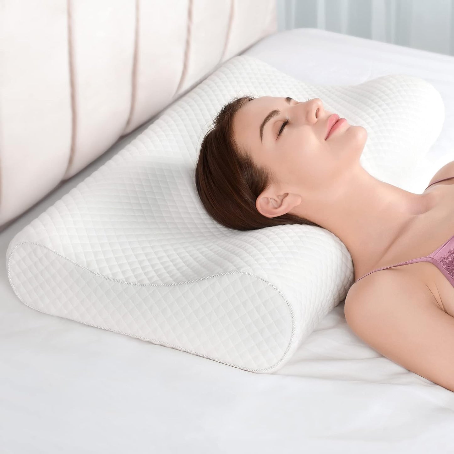 Luxury Memory Foam Pillow for Sleep, Neck Support & Cloud Comfort