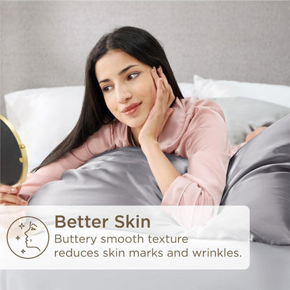 Silk Pillowcase Set for Skin & Hair - Twin Pack, Hypoallergenic