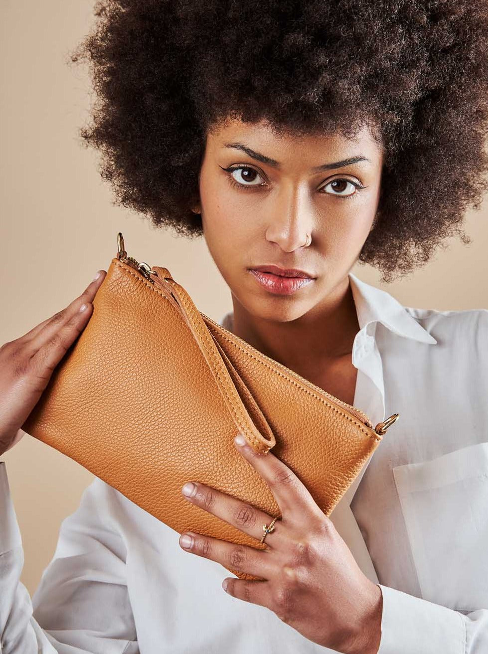 Eleganza Duo-Größe Leder-Clutch