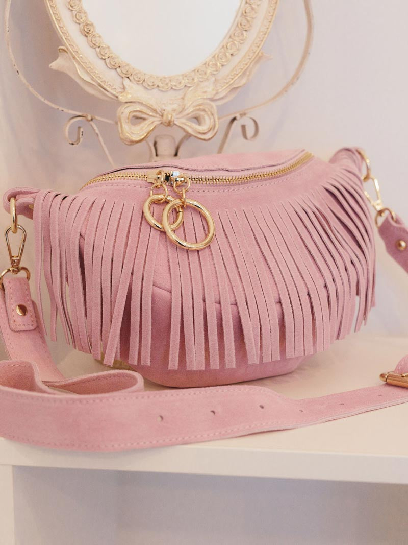 Fransen Wildleder Umhängetasche