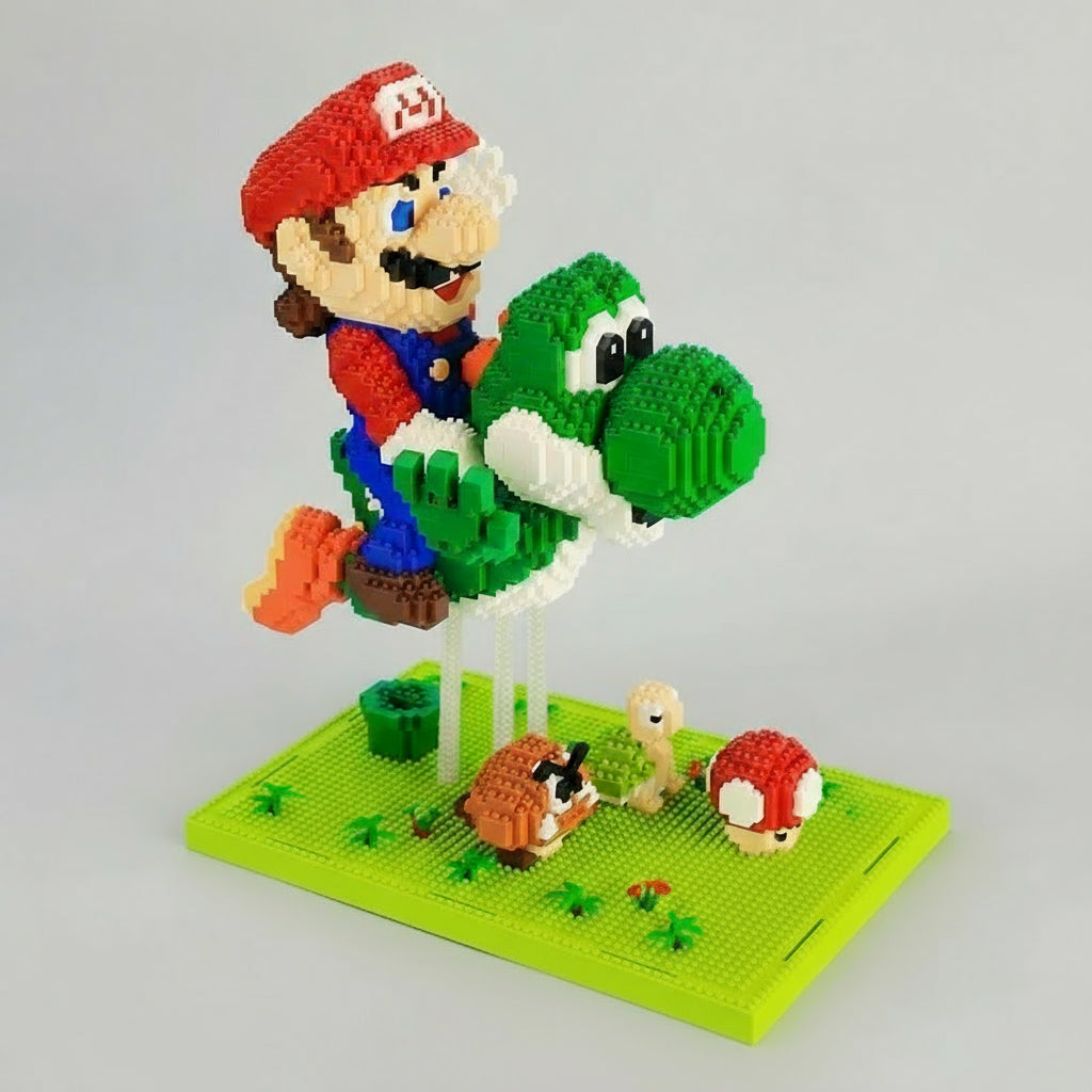 Flying Green Dinosaur and Red Plumber Building Set, 3,300 Pieces