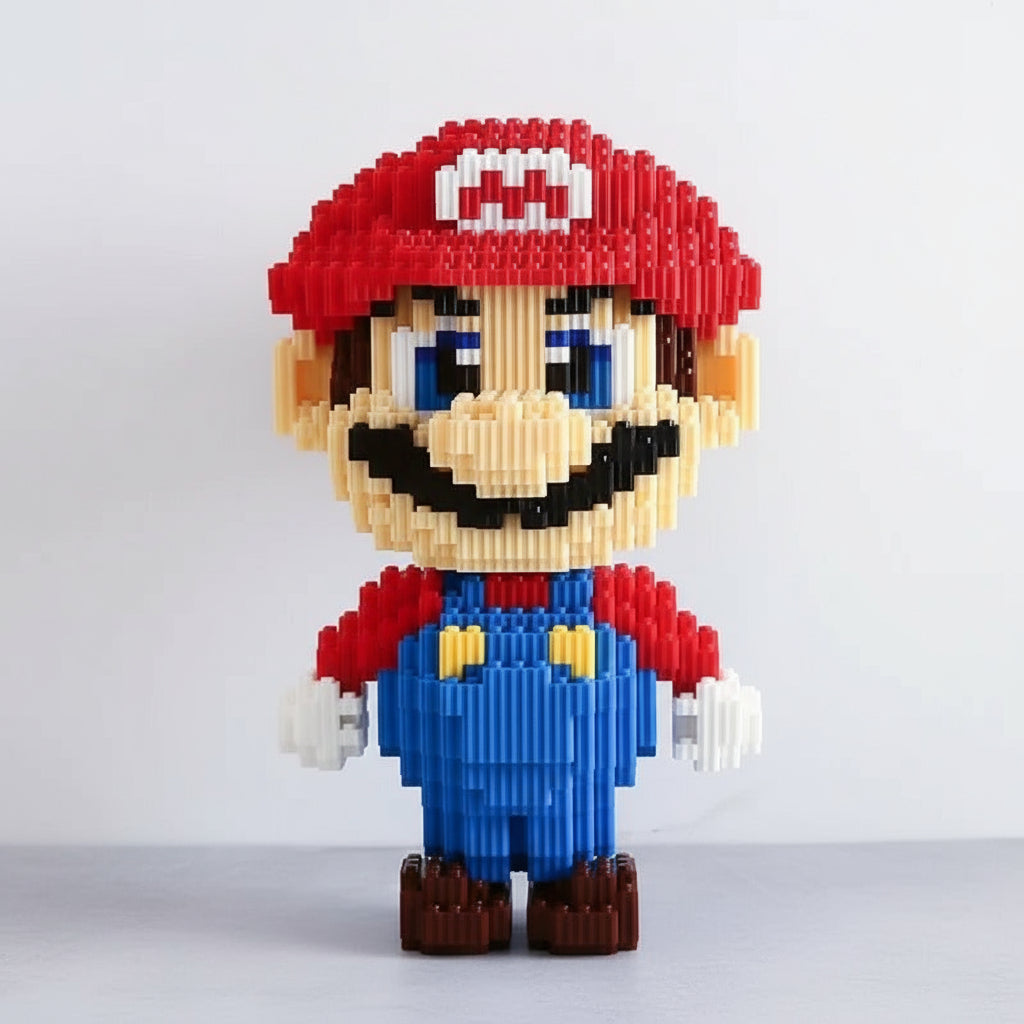 Red Plumber Building Block Set, 2,000 Pieces