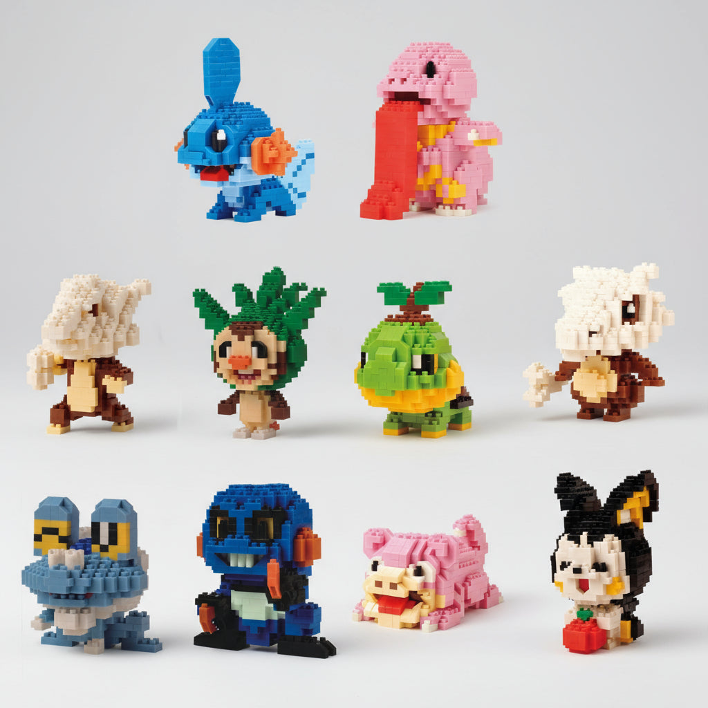Mini Creature Building Block Set, Approximately 170 Pieces