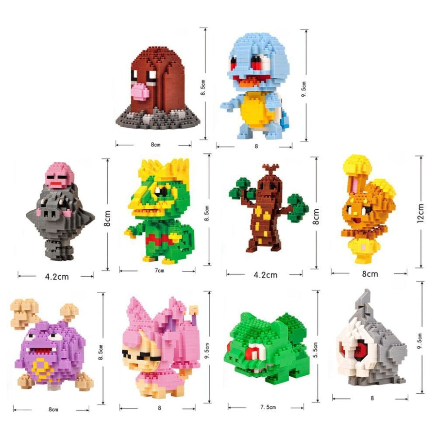 Mini Creature Building Block Set, Approximately 170 Pieces