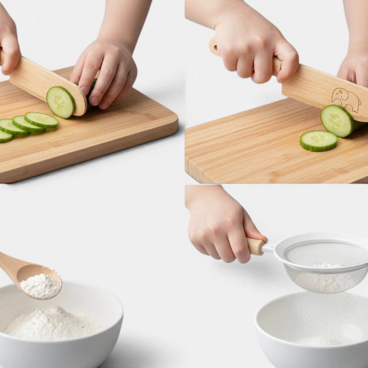 Montessori Children's Wooden Kitchen Knife Learning Set