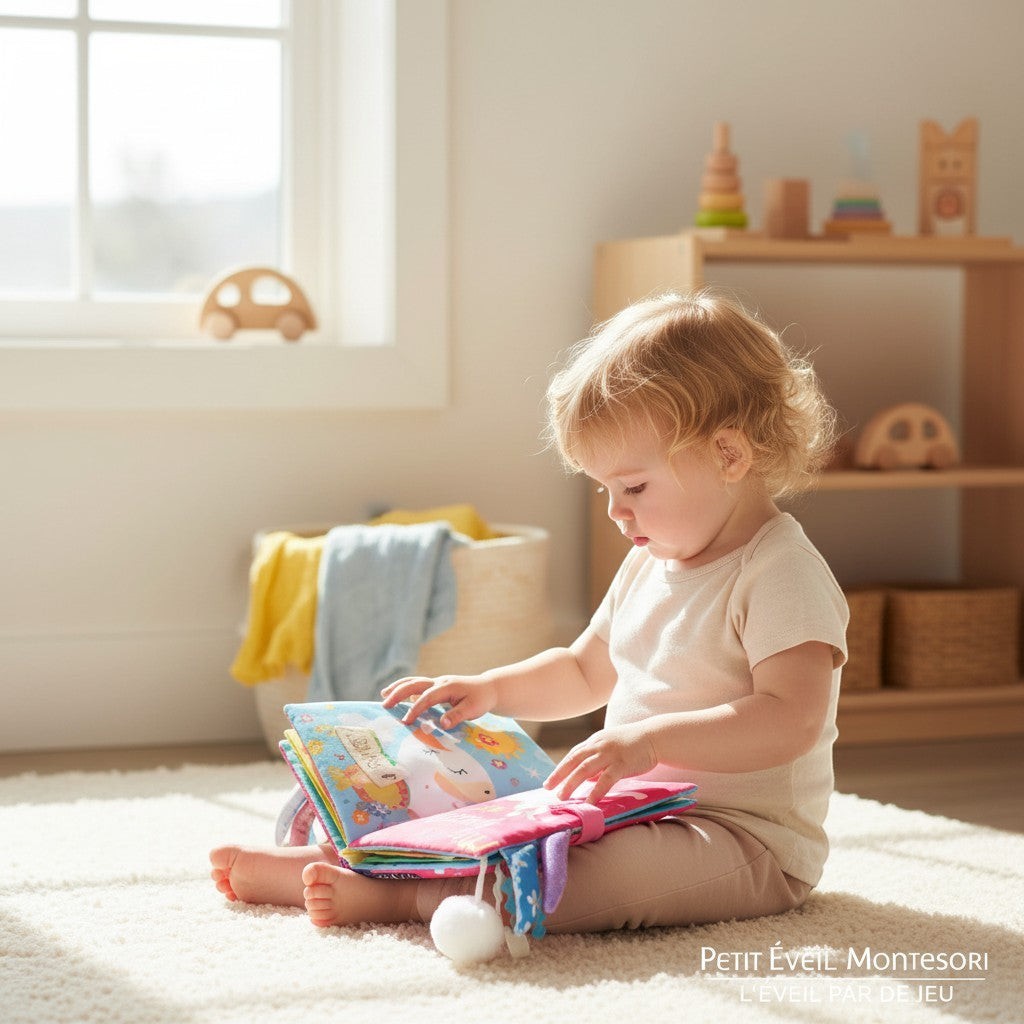 Soft Montessori Fabric Sensory Book for Babies