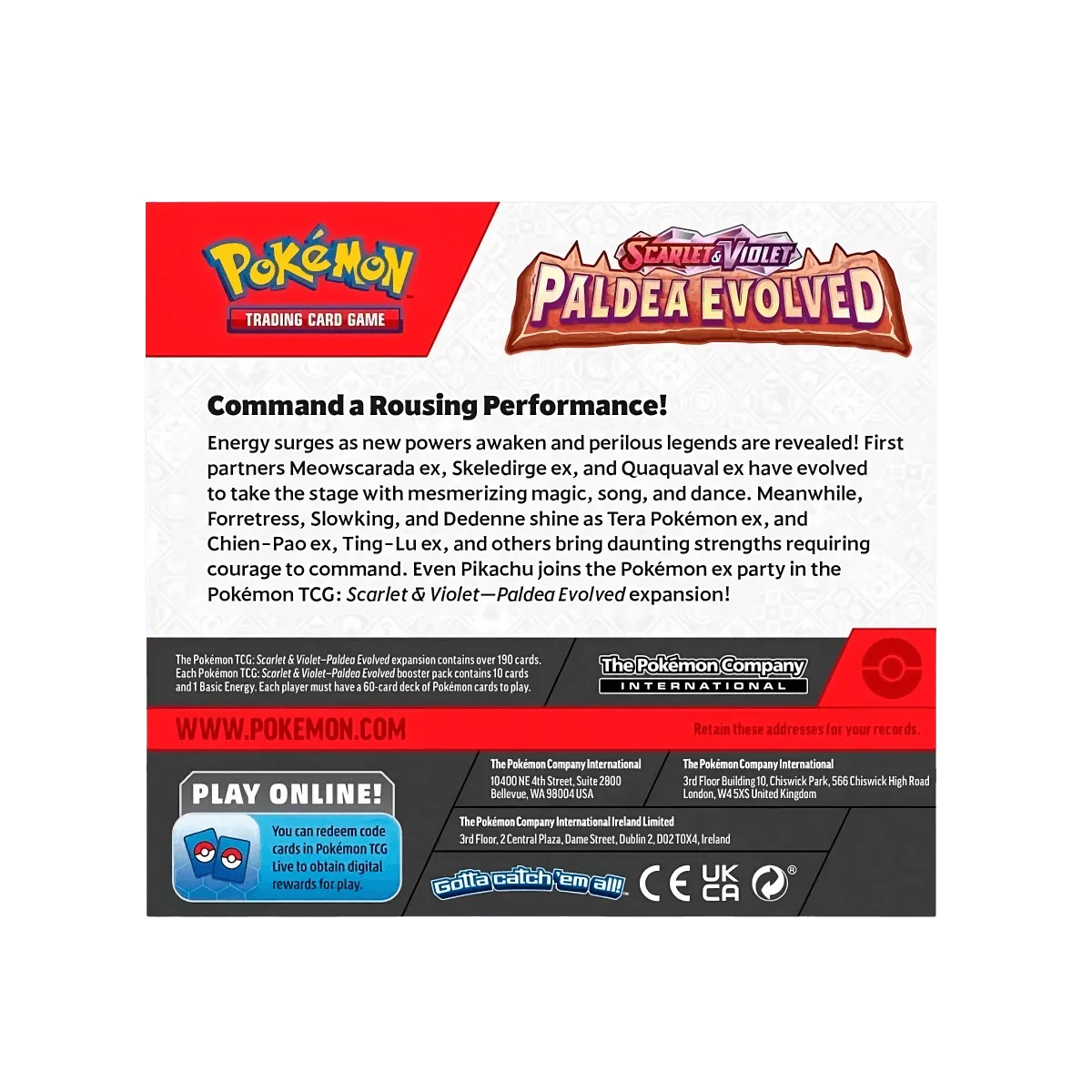 JCC Pokémon - Écarlate et Violet - Évolutions à Paldea - Boîte de boosters (36 boosters)