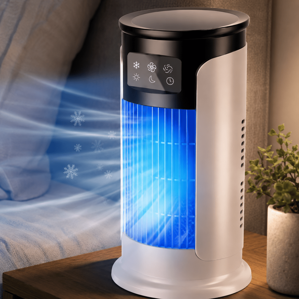 POLARBREEZE | Rafraîchisseur d'air USB avec ventilateur et humidificateur
