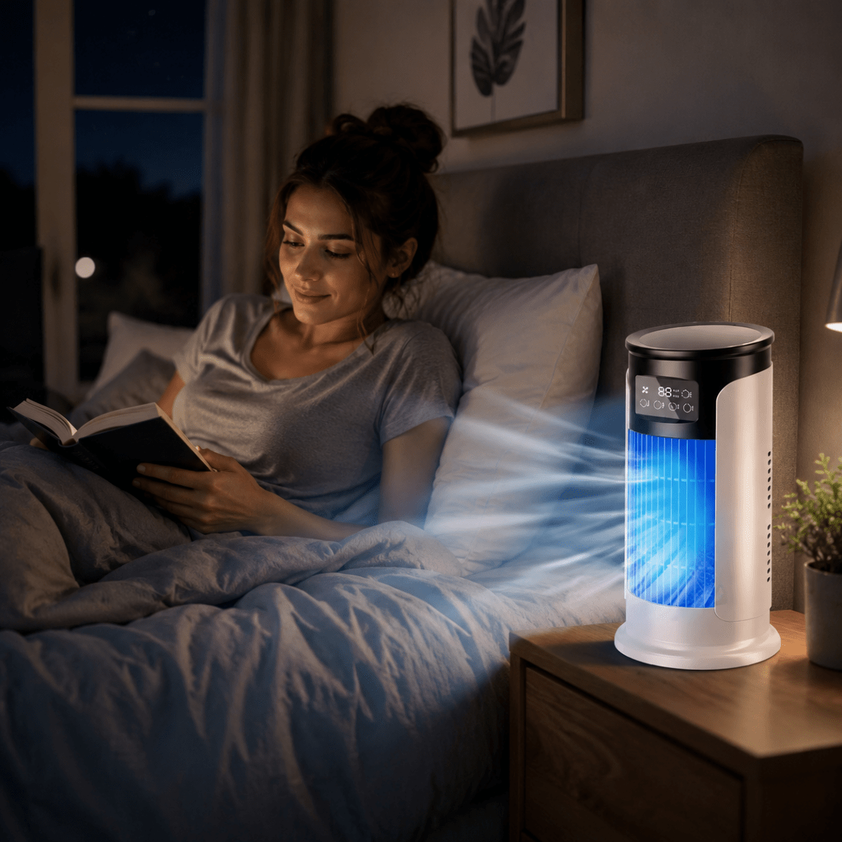 POLARBREEZE | Rafraîchisseur d'air USB avec ventilateur et humidificateur